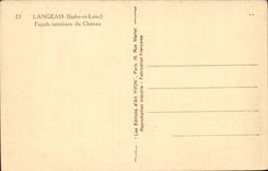 Langeais CPA Innenfront des Schlosses