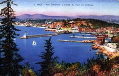 Nice - View - Entrance of the Port Castle CPA