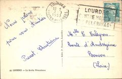 Lourdes - Miraculous Cave CPA