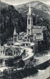 Lourdes - the Basilica seen of dimension P D 1955 - CPA