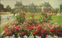 Paris - 6 - Garden and Palate of Luxembourg built in 1615 per Solomon de Brosse - CPA