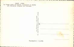 Lyon - La Vierge doree de Fabisch couronnabt le cocher et l'Ancienne Chapelle de Fourviere - CPA 