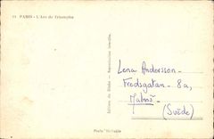 Paris 8 - Arc de Triomphe - CPA