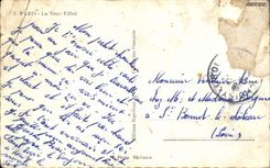 Paris - 7 - the Eiffel Tower - CPA