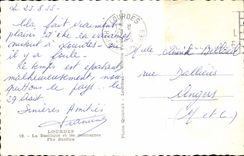 Lourdes - the Basilica and Mountains - CPA