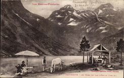 Cauterets - an den Randern des Sees D Eston - Pferd - CPA