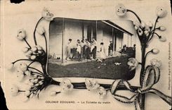 Fantasy - Children - Edouard Colony - the toilet of the Morning flowers CPA