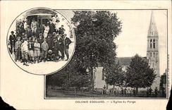 Fantasy - Children - Edouard Colony - the Church of Porge CPA