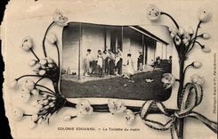 Fantasy - Children - Edouard Colony - the Toilet of the Morning - flowers CPA