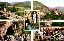 MODERN CARD Souvenir of Lourdes