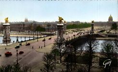 Paris CPA the bridge Alexandre III and the esplanade of Invalides