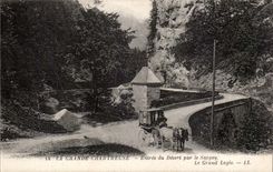 Grosser Chartreuse CPA Eingang der Wuste durch Sappey das grosse Haus (cariole)