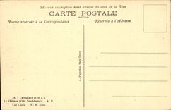 Langeais - das Schloss bemisst Nordwesten - CPA