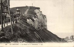 Treport CPA the cliff and the funicular