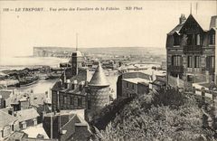 Treport CPA Seen from of the staircases of cliff