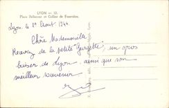 Lyon-MODERNER KARTE Bellecour Ort und Hugel von Fourviere