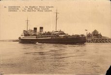 Belgium Belgie Ostend CPA the trunk Prince Leopold (boat)