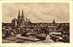 Moulins CPA View and the cathedral
