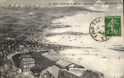 CPA Cote azure as the crow flies of Cannes has Nice