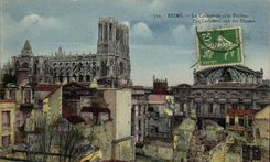 Reims CPA die Kathedrale und das Theater