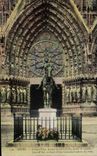 Reims CPA Jeanne des Bogens vor der Kathedrale vor dem Krieg