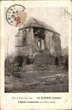 Quesnoy CPA the church bombardee (November 1914)