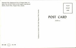 Canada MODERN CARD American falls the Niagara Falls