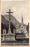 Lourdes CPA the basilica and the Breton martyrdom
