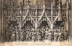 CPA Cathedral of Amiens life of Saint Jacques (low relief)