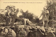 Martyrdom of Pontchateau CPA Jesus falls for the second time