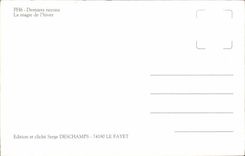 MODERN CARD Last rays magic of the winter To the country of the Mount Blanc