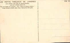 Langres - Small Tables of Langres Old Streets of the Large Cloister seen of the Gate Henri IV - CPA