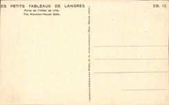 Langres - Small Tables of Langres - Gate of the Town hall - CPA