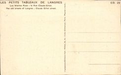 Langres - Small Tables of Langres - Old Streets - the Street Claude Gilot - CPA