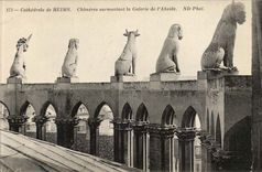 Reims - die Kathedrale - Traume die Glerie des Apse - CPA ubersteigen