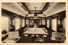 Compiegne - Clairirer of the Armistice - Interior of the Coach saon of the Foch Marshal - CPA