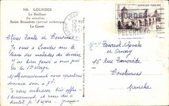 Lourdes - the Basilica - the Cave - CPA