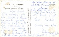 Paris 8 - Avenue of Champs Elysees - CPA