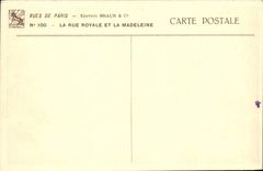 Paris 8 - The Street Royal and the Madeleine - CPA