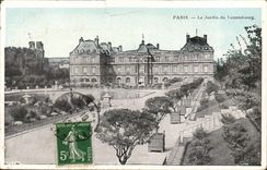 Paris - 6 - the garden of Luxembourg - CPA