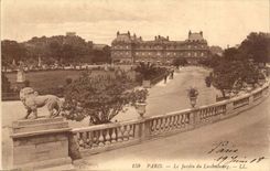 Paris - 6 - the garden of Luxembourg - CPA