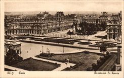 Paris - 1 - Louvre - Panorama - CPA