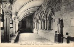 Vezelay - Basilica of the Madeleine - the cloister and the chapter house - CPA