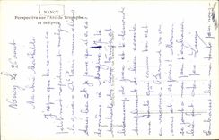 Nancy - Perspective sur l'Arc de Triomphe et St Epvre - CPA 