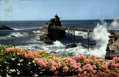 Biarritz - Le Rocher de la Vierge - CPA 