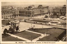 Paris 1 - Ansicht uber das Louvre - Ansicht weg vom Louvre hat - - CPA