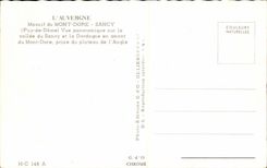 Auvergne-Gebirgsmassiv der Einfassungs-panoramischen Ansicht vergoldet CPA Sancy auf dem Tal von Sancy