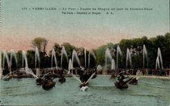 Versailles CPA the park Basin of the Dragon one day of large water