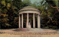 Versailles CPA Park of Small TRianon the temple of the love