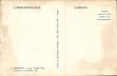 Menton CPA the old city through the olive-trees